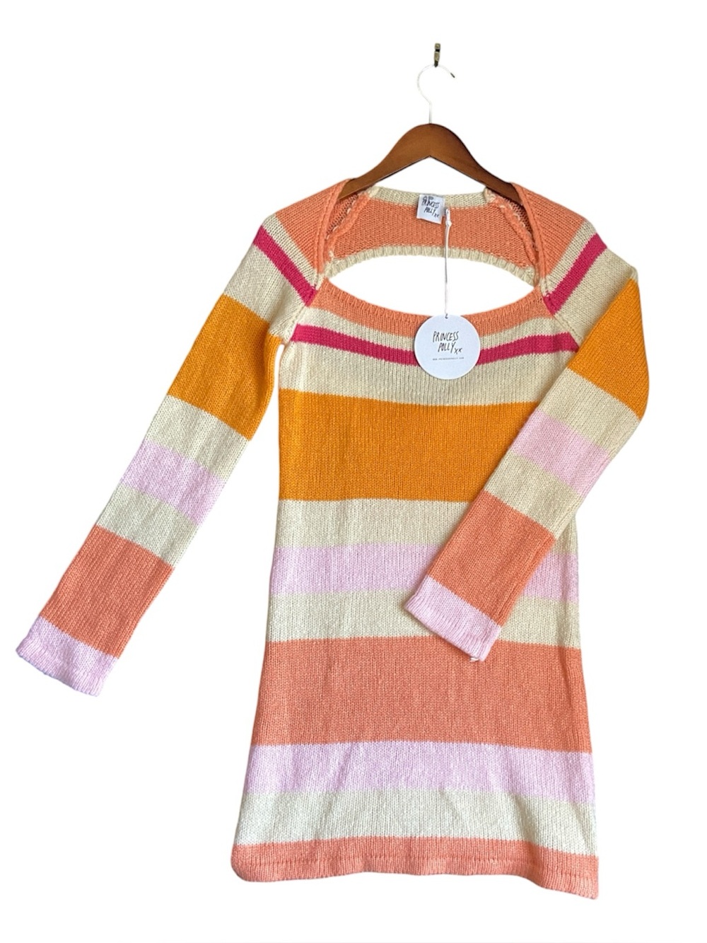 Princess Polly | Multi-Colored Striped Knitted Mini Dress | Size M